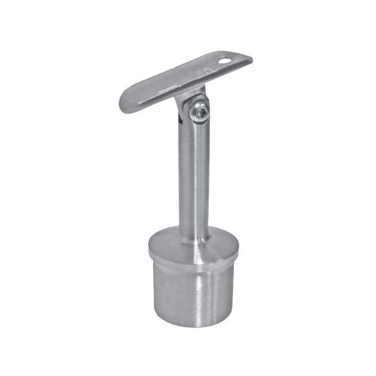 Support de main courante orientable pour poteaux rond inox