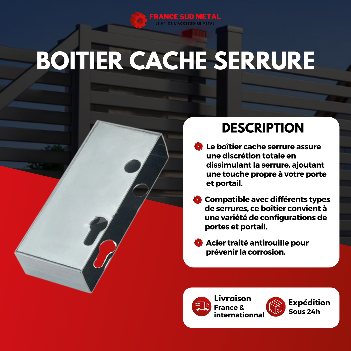 Boîtier cache serrure -2